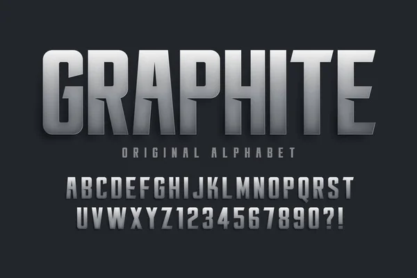 Alphabet Original Vitesse Déplacement Jeu Caractères Épiques Contrôle Couleur Swatch — Image vectorielle