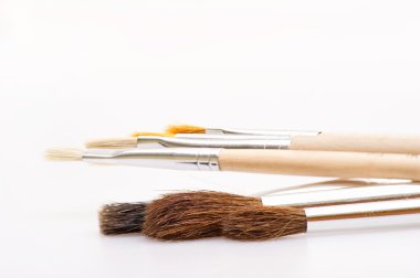 kullanılmayan sanat yağlı boya fırçaları