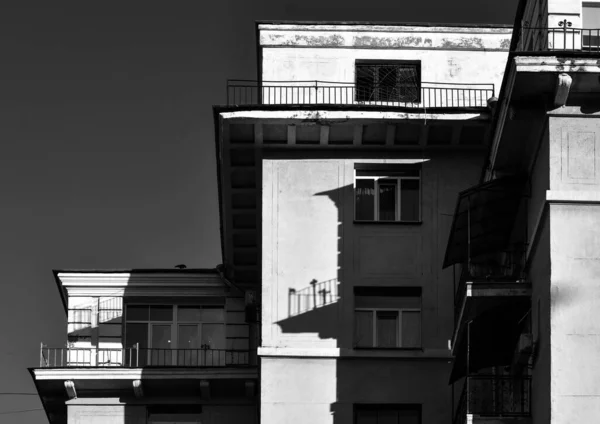 Licht Und Schatten Häuser Der Maria Sankovetskaja Straße Kiew — Stockfoto