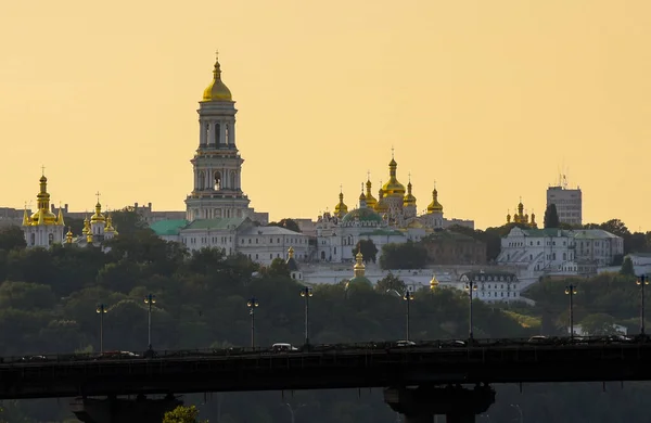 Vista Generale Del Kiev Pechersk Lavra Sullo Sfondo Del Cielo — Foto Stock