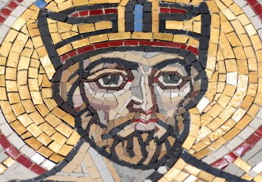 Rus Baptist Prens Vladimir 'in havarilere eşit kutsal mozaik simgesi.