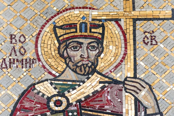 Icoana Mozaică Sfântului Prinț Vladimir Botezătorul Rusiei — Fotografie, imagine de stoc