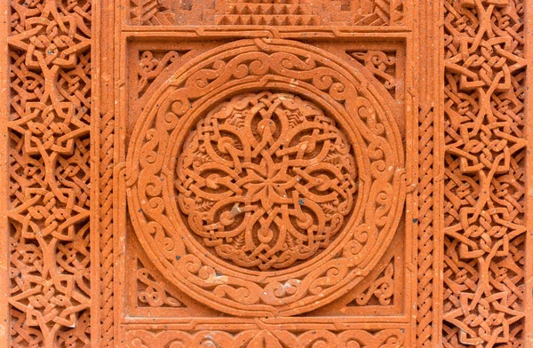 Beautiful Carving Khachkar Traditional Armenian Stele Carved Cross — Stock Photo, Image