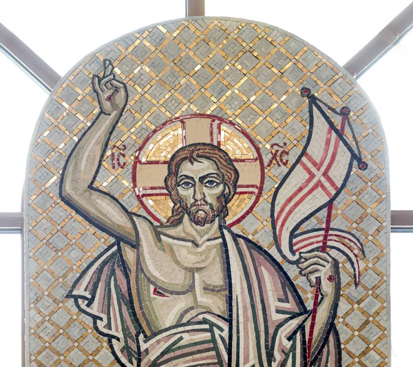 Mozaïekicoon Van Opstanding Van Jezus Christus Uit Dood — Stockfoto