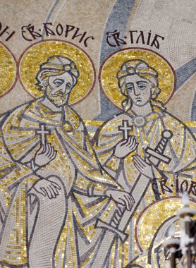 Mosaic icon of the Holy Martyrs Boris and Gleb