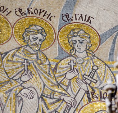 Mosaic icon of the Holy Martyrs Boris and Gleb