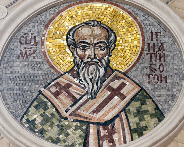 Mosaic Icon Ignatius God Bearer Stock Image