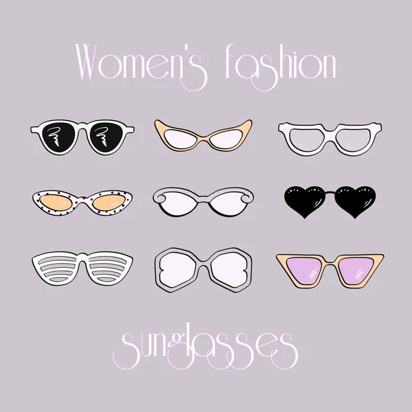 Women fashion sunglasses — Stock Vector