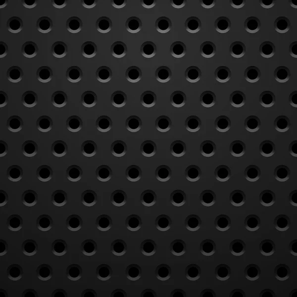 Texture métal noir avec trous — Image vectorielle