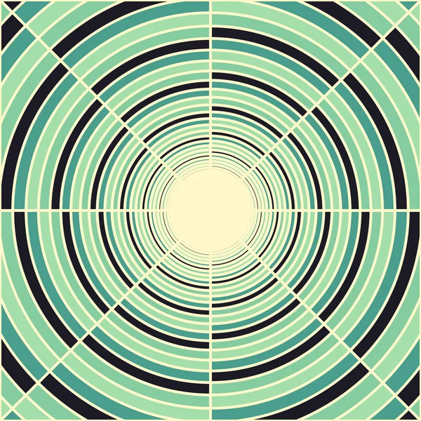 Abstrakt djupa gröna rör, ljus vid slutet av tunneln — Stock vektor