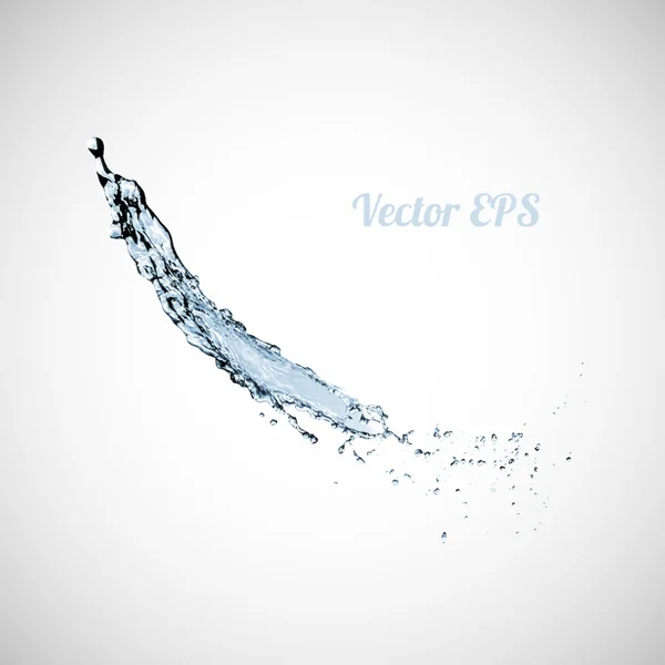 Mavi su sıçraması beyaz arkaplanda izole edildi