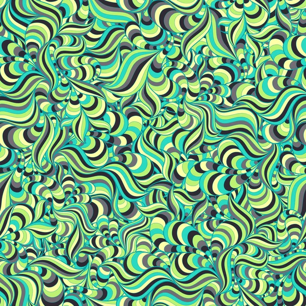 Naadloze abstract hand getrokken golven patroon — Stockvector