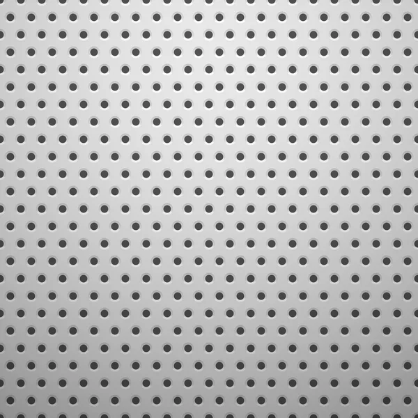 White metal texture with holes — Stock Vector