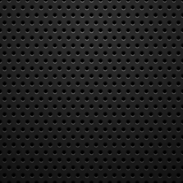 Texture métal noir avec trous — Image vectorielle