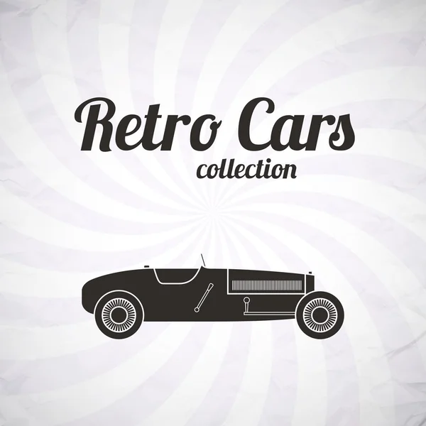 Retro spor yarış otomobili, vintage koleksiyonu — Stok Vektör