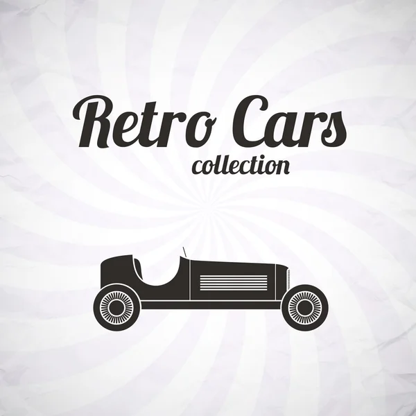 Retro sport racewagen, vintage collectie — Stockvector