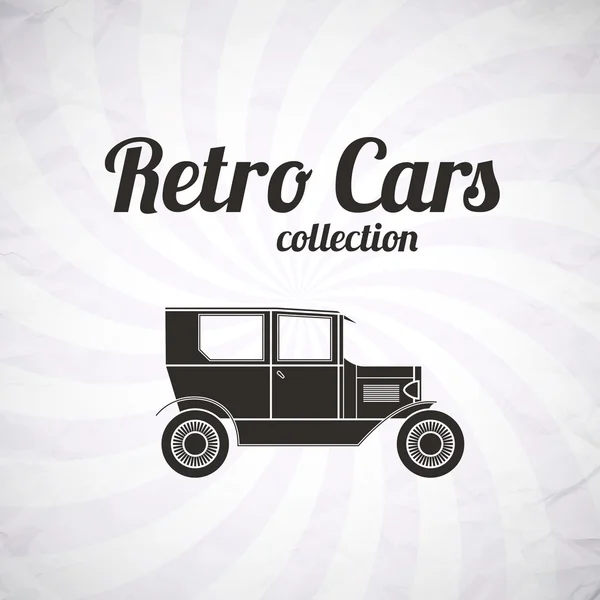 Retro auto, vintage collectie — Stockvector