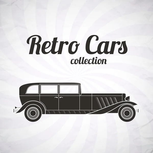 Retro auto, vintage kokoelma — vektorikuva