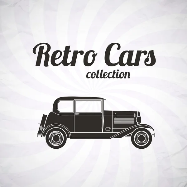 Retro auto, vintage collectie — Stockvector