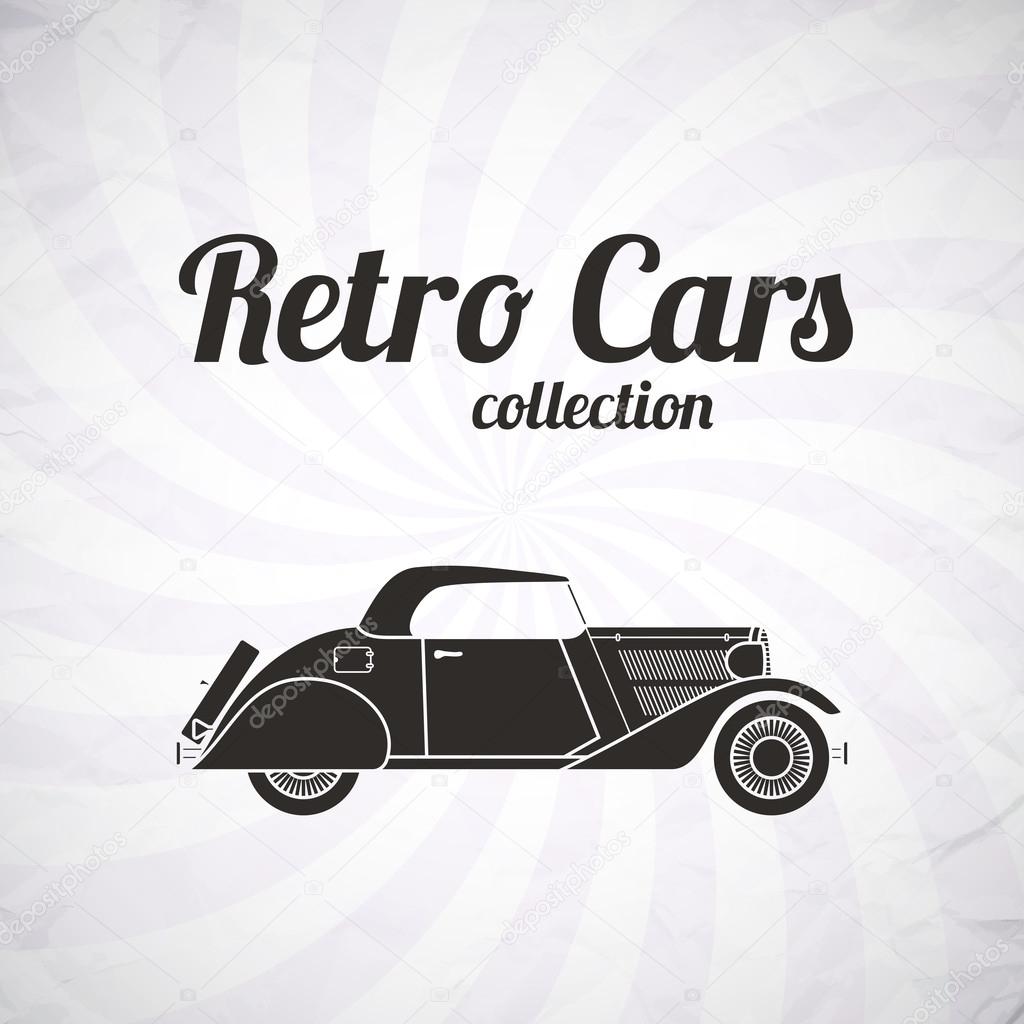 Retro cabriolet car, vintage collection