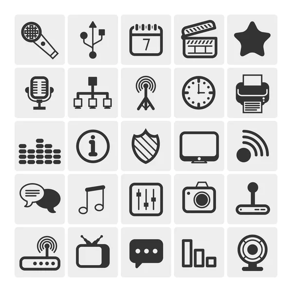 25 iconos vectoriales — Vector de stock