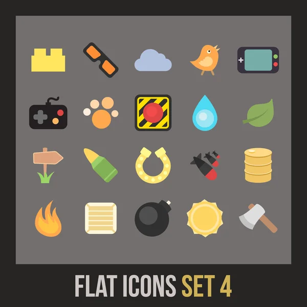Flat icons set — Stock Vector