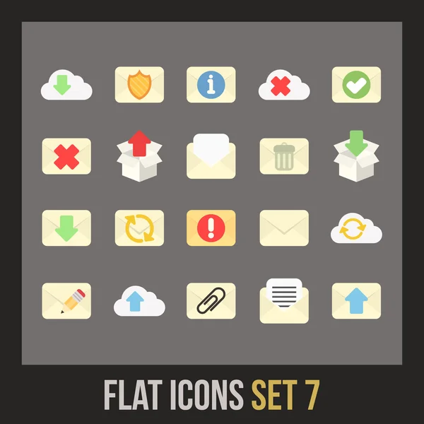 Conjunto de iconos planos — Archivo Imágenes Vectoriales