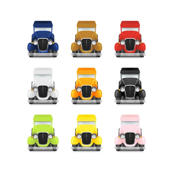 Set Retro Car Icon — Stock Vector