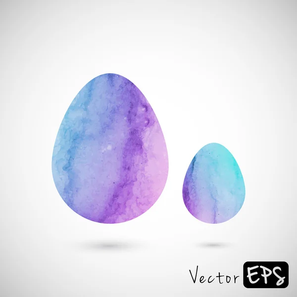 Huevos de Pascua de textura acuarela — Vector de stock