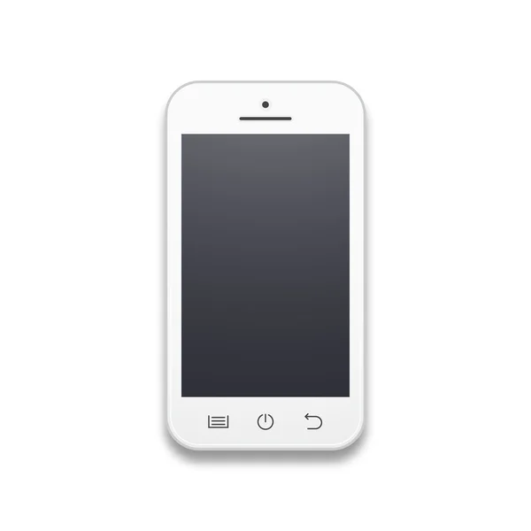 Witte mobiele telefoon — Stockvector