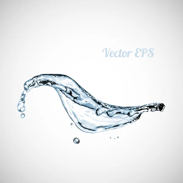 Mavi su sıçraması beyaz arkaplanda izole edildi