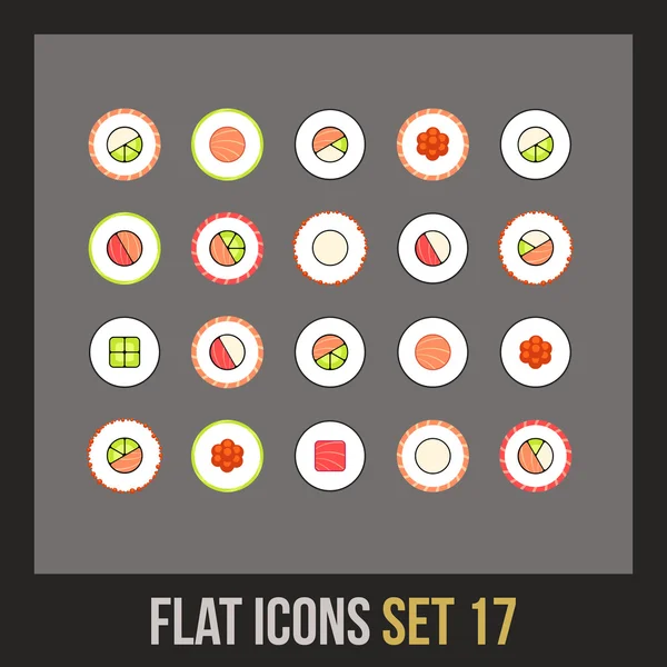 Flat icons set — Stock Vector