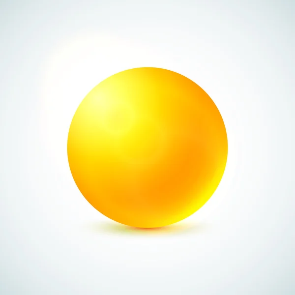Yellow glossy sphere — Stock Vector