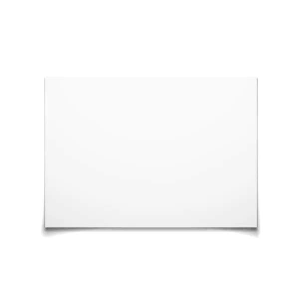 Papierkarte isoliert auf weißem Hintergrund — Stockvektor