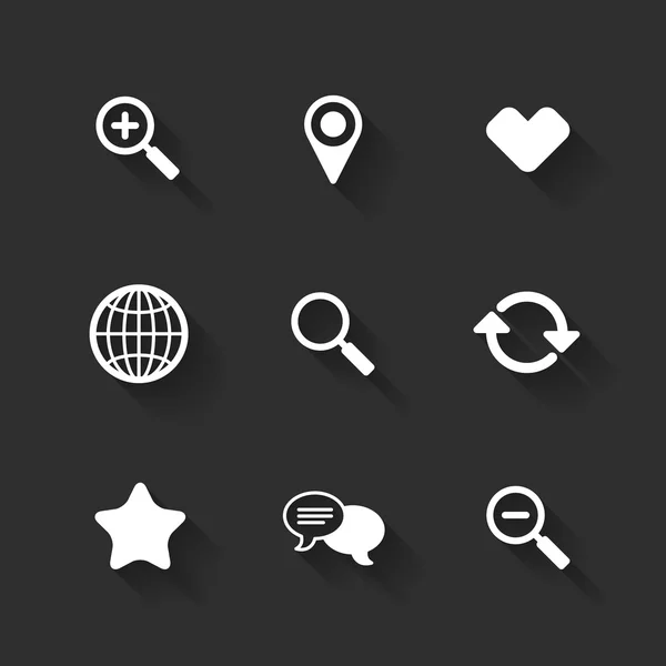 Diseño vectorial iconos planos — Vector de stock