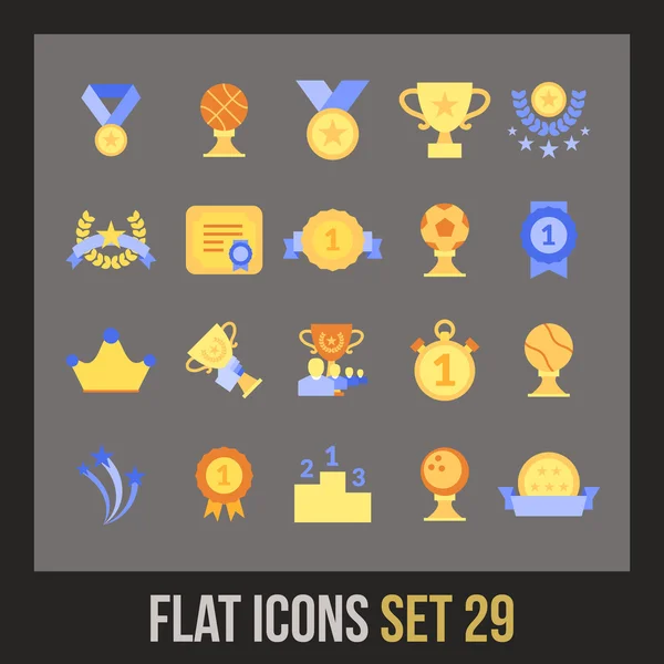 Flat icons set — Stock Vector