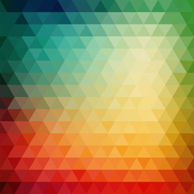 Retro mozaik desen üçgen geometrik şekiller