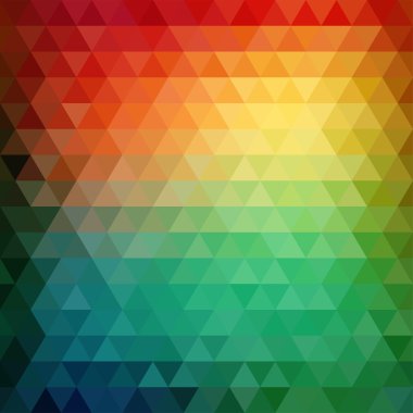 Retro mozaik desen üçgen geometrik şekiller