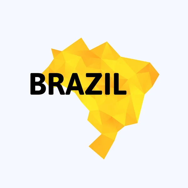 Triangle texture Brazil map — Stock Vector