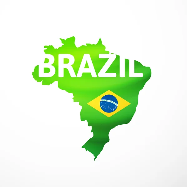 Vetor mapas da bandeira do Brasil — Vetor de Stock