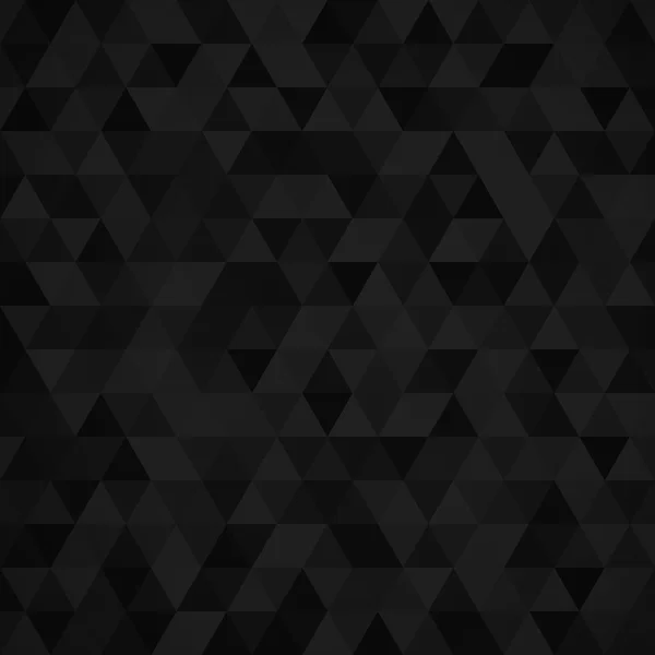 Pola mosaik geometris dari segitiga hitam - Stok Vektor