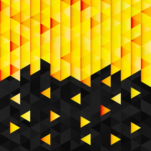 Patrón geométrico del triángulo amarillo naranja — Vector de stock