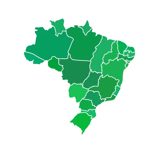 単純なフラット ブラジル地図 ストックイラスト