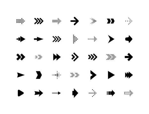 Jeu d'icônes vectorielles signe flèche — Image vectorielle