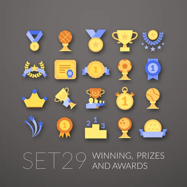29 düz Icons set