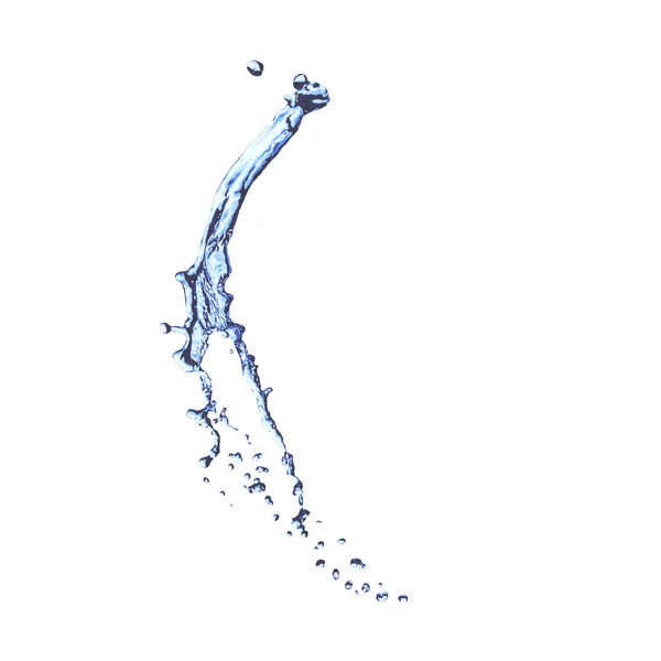 Salpicos de água azul isolado no branco —  Vetores de Stock