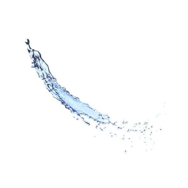 Salpicos de água azul isolado no branco — Vetor de Stock