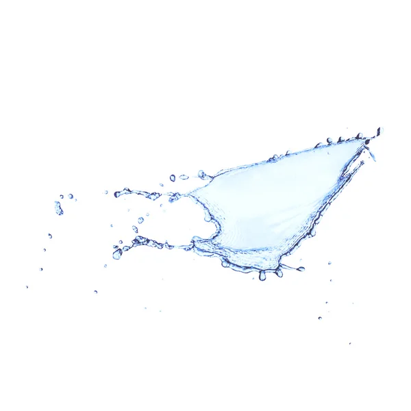 Salpicos de água azul isolado no branco —  Vetores de Stock