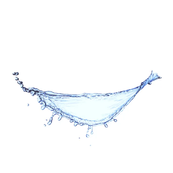 Modrá voda stříkající izolované na bílé — Stockový vektor