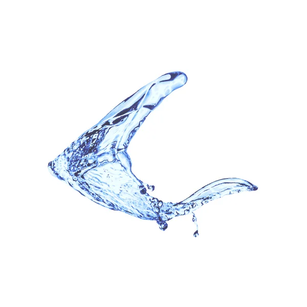 Брызги голубой воды изолированы на белом — стоковый вектор